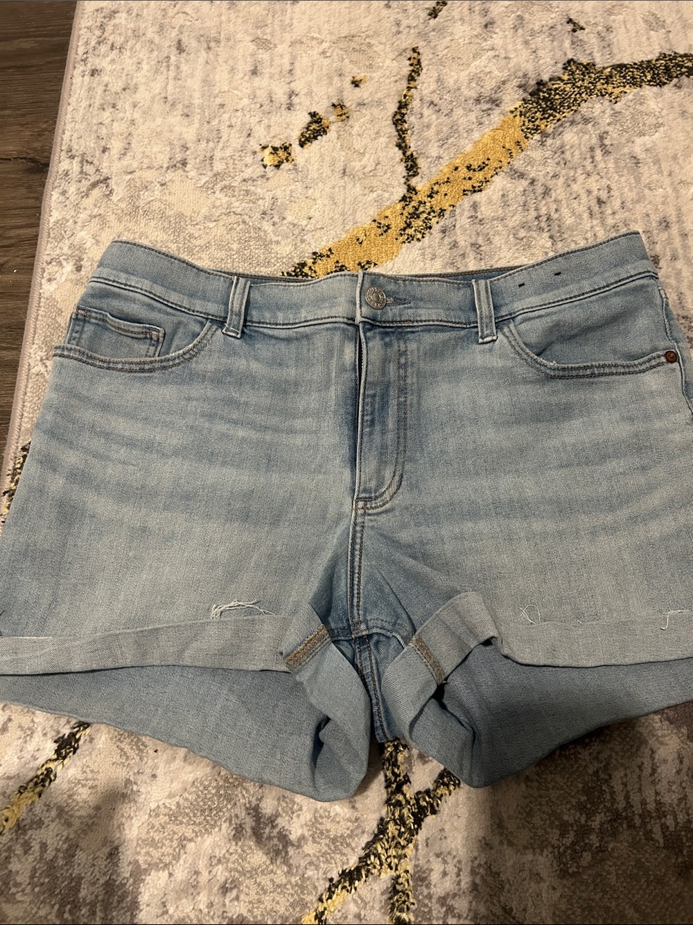 Express Light Blue Denim Shorts
